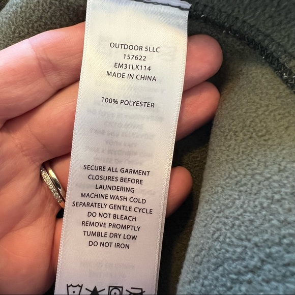 Eddie Bauer NWT Loden Green High Pile Full Zip Chilali Sherpa Jacket Men’s Large - Picture 7 of 8